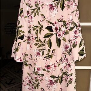VGUC White House Black Market Pink Floral Dress Size 4